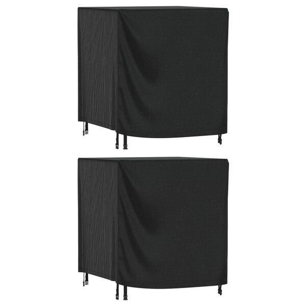 vidaXL Plachty na zahradn&iacute; n&aacute;bytek 2ks čern&eacute; 116x100x120cm nepromokav&eacute;