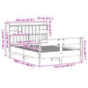 vidaXL Postel s knihovnou bez matrace 150 x 200 cm masivn&iacute; borovice