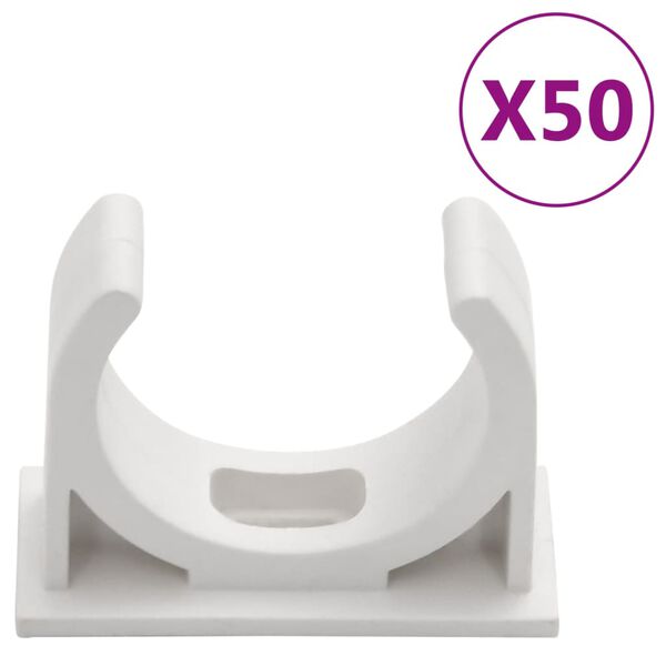 vidaXL Kabelov&eacute; li&scaron;ty s klipy &Oslash; 30 mm 30 m PVC