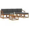 vidaXL Venkovn&iacute; pohovkov&aacute; souprava 6 pcs Přirozen&aacute; a Anthracitov&aacute;