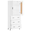 vidaXL Skř&iacute;ň highboard b&iacute;l&aacute; 69,5 x 34 x 180 cm kompozitn&iacute; dřevo