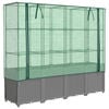 vidaXL Vyv&yacute;&scaron;en&yacute; z&aacute;hon se sklen&iacute;kem ratanov&yacute; vzhled 160 x 40 x 153 cm