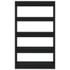 vidaXL Knihovna / dělicí stěna černá 80 x 30 x 135 cm kompozitní dřevo