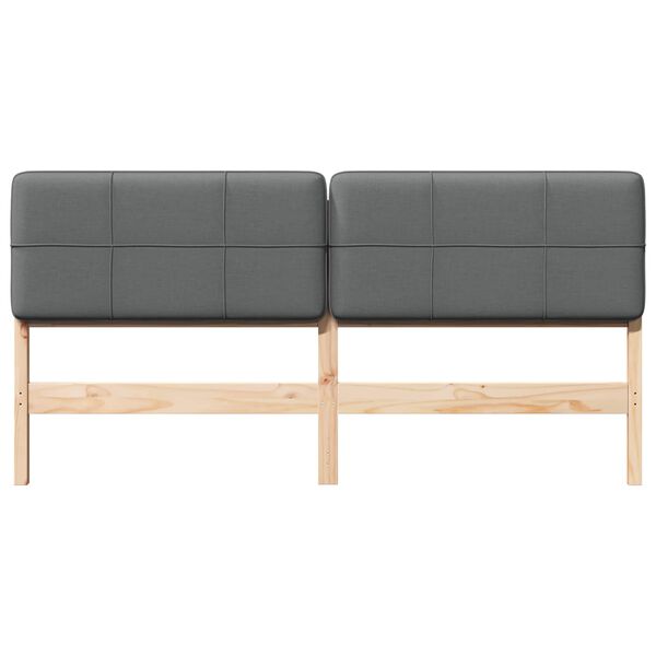 vidaXL Čalouněn&eacute; čelo postele s čelo Hněd&aacute; a světle &scaron;ed&aacute; 200 cm