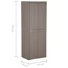 vidaXL Zahradní úložná skříň hnědá 65 x 45 x 172 cm PP vzhled dřeva