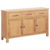 vidaXL Serv&iacute;rovac&iacute; skř&iacute;ň Hněd&aacute; 112 x 33.5 x 70 cm Pevn&eacute; dubov&eacute; dřevo