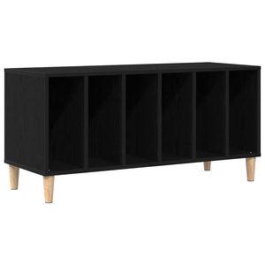 vidaXL Skř&iacute;ň na gramofonov&eacute; desky s polic&iacute; Čern&yacute; dub 100 x 38 x 48 cm
