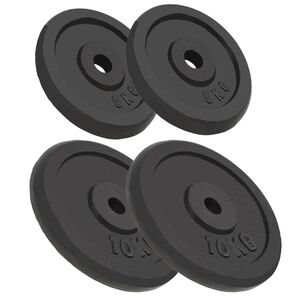 vidaXL Kotouče na činky 4 ks 2x 10 kg + 2x 5 kg litina