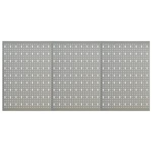vidaXL N&aacute;stěnn&eacute; děrovan&eacute; panely 3 ks 40 x 58 cm ocel