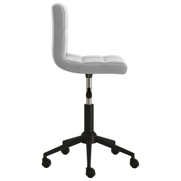 vidaXL Otočn&aacute; j&iacute;deln&iacute; židle světle &scaron;ed&aacute; samet