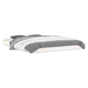 vidaXL R&aacute;m postele b&iacute;l&yacute; 140 x 200 cm masivn&iacute; borovice