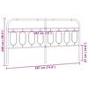 vidaXL Kovov&eacute; čelo postele b&iacute;l&eacute; 183 cm