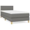 vidaXL Box spring postel s matrac&iacute; tmavě &scaron;ed&aacute; 100 x 200 cm textil