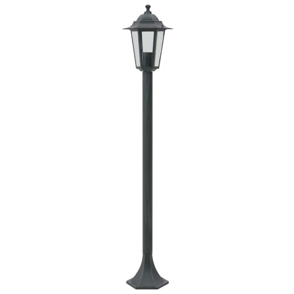 vidaXL Zahradní sloupové lampy 6 ks E27 110 cm hliníkové tmavě zelené