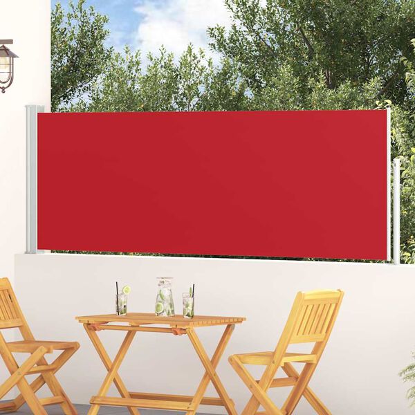 vidaXL Zatahovac&iacute; bočn&iacute; mark&yacute;za / z&aacute;stěna na terasu 100x300 cm červen&aacute;