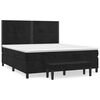 vidaXL Box spring postel s matrac&iacute; čern&aacute; 180x200 cm samet