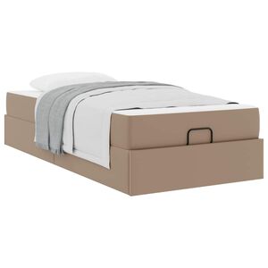vidaXL R&aacute;m postele s matrac&iacute; Jin&yacute; 2 ks Žlutohněd&aacute; PVC