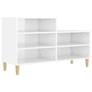vidaXL Botn&iacute;k b&iacute;l&yacute; s vysok&yacute;m leskem 102x36x60 cm kompozitn&iacute; dřevo