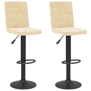 vidaXL Barov&eacute; židle 2 ks kr&eacute;mov&eacute; samet