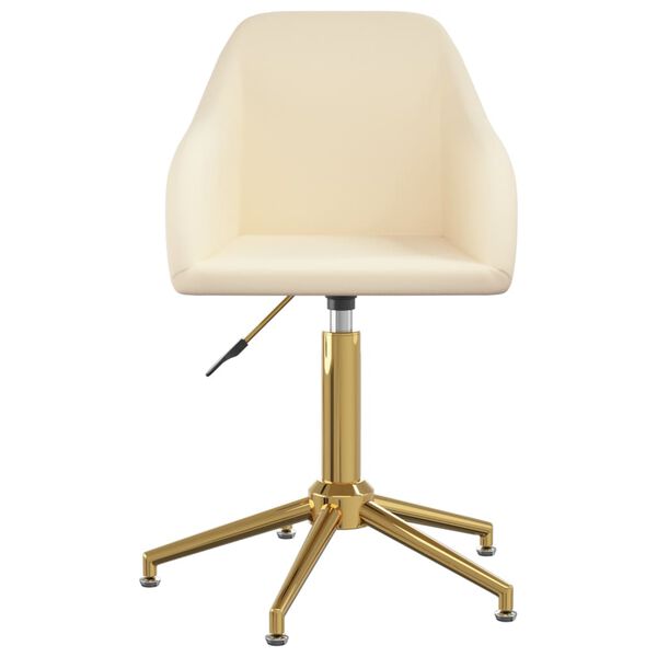 vidaXL Otočn&eacute; j&iacute;deln&iacute; židle 4 ks kr&eacute;mov&eacute; samet