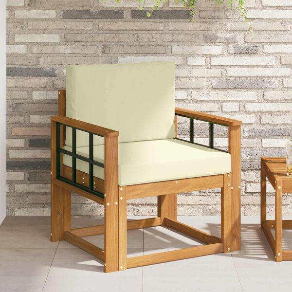 vidaXL Venkovn&iacute; pohovkov&aacute; souprava Masivn&iacute; ak&aacute;ciov&eacute; dřevo a polyester