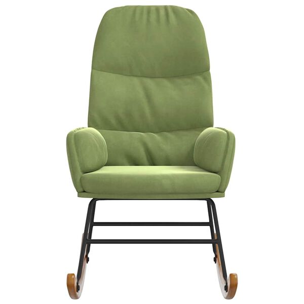 vidaXL Houpac&iacute; židle světle zelen&aacute; samet