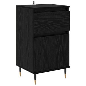 vidaXL Serv&iacute;rovac&iacute; skř&iacute;ň se z&aacute;suvkou Čern&yacute; dub 40 x 35 x 70 cm