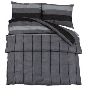 vidaXL Sada ložn&iacute;ho pr&aacute;dla tmavě &scaron;ed&aacute; 140 x 200 cm bavlna