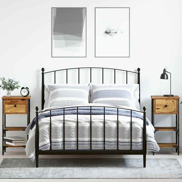 vidaXL Nočn&iacute; skř&iacute;ňka se z&aacute;suvkou 2 pcs Hněd&aacute; 33,5 x 36 x 70 cm