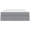 vidaXL Postel s úložným prostorem a matrací Světle šedá 140 x 190 cm