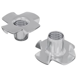 vidaXL V&aacute;lcovan&aacute; T-matice 2 pcs Stř&iacute;brn&aacute; M6 mm Ocel