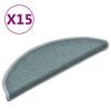 vidaXL Schodov&eacute; rohože 15 ks 56 x 17 x 3 cm mořsky modr&eacute; půlkulat&eacute;