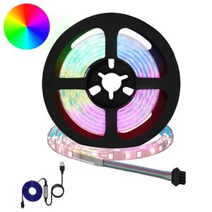 vidaXL LED p&aacute;s 2 ks Čern&aacute; a průhledn&aacute; Měď a plast