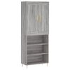 vidaXL Skř&iacute;ň highboard &scaron;ed&aacute; sonoma 69,5 x 34 x 180 cm kompozitn&iacute; dřevo