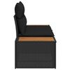 vidaXL Zahradn&iacute; sofa Čern&aacute; 184 x 62 x 85cm polyratan