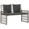 vidaXL Venkovn&iacute; lavice 2 -Seater 116 x 55 x 82 cm Ocel a polyratan