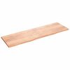 vidaXL N&aacute;stěnn&aacute; police hněd&aacute; 200x60x(2-4)cm o&scaron;etřen&yacute; masivn&iacute; dub