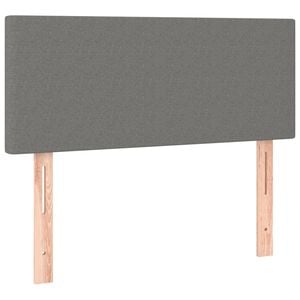 vidaXL Čelo postele tmavě &scaron;ed&eacute; 90x5x78/88 cm textil
