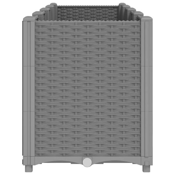 vidaXL Zahradn&iacute; truhl&iacute;k světle &scaron;ed&yacute; 160 x 40 x 53 cm PP