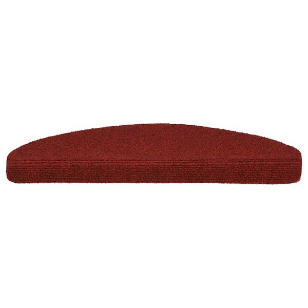 vidaXL Schodov&eacute; rohože samolepic&iacute; 5 ks 65 x 21 x 4 cm v&iacute;nově červen&eacute;, půlkulat&eacute;, velk&eacute;
