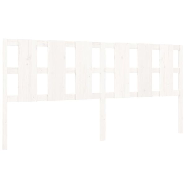 vidaXL Čelo postele bílé 205,5 x 4 x 100 cm masivní borovice