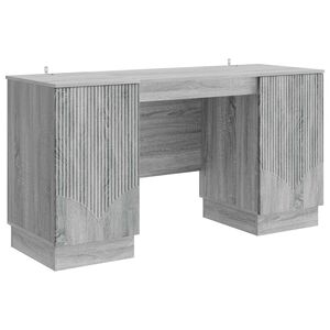 vidaXL Stůl &Scaron;ed&aacute; sonoma 142,5 x 50 x 75 cm Kompozitn&iacute; dřevo