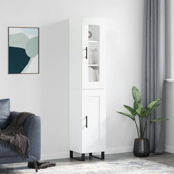 vidaXL Skříň highboard bílá 34,5 x 34 x 180 cm kompozitní dřevo