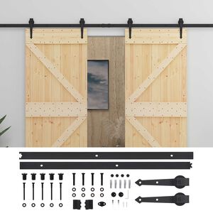 vidaXL Posuvn&eacute; dveře 2 ks 100 x 210 cm Masivn&iacute; borovicov&eacute; dřevo