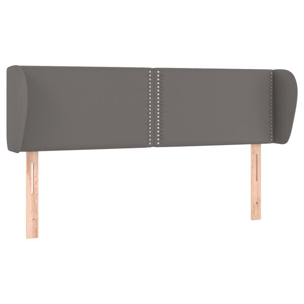 vidaXL Čelo postele typu u&scaron;&aacute;k &scaron;ed&aacute; 147x23x78/88 cm uměl&aacute; kůže