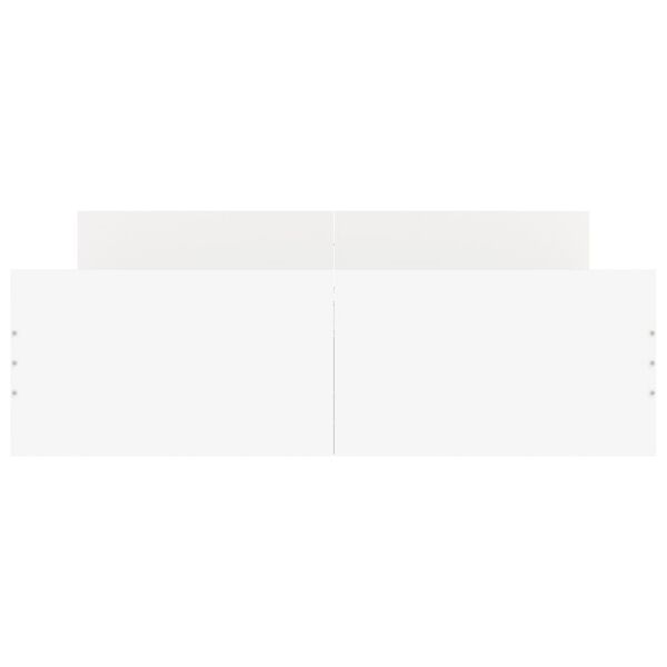 vidaXL R&aacute;m postele s hlavov&yacute;m a nožn&iacute;m čelem b&iacute;l&yacute; 140 x 190 cm