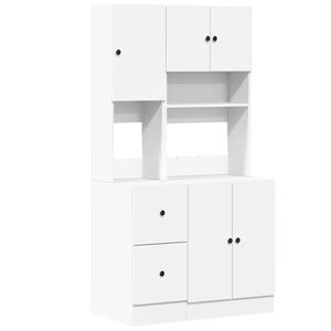 vidaXL Kuchyňsk&aacute; skř&iacute;ňka b&iacute;l&aacute; 95 x 50 x 180 cm kompozitn&iacute; dřevo