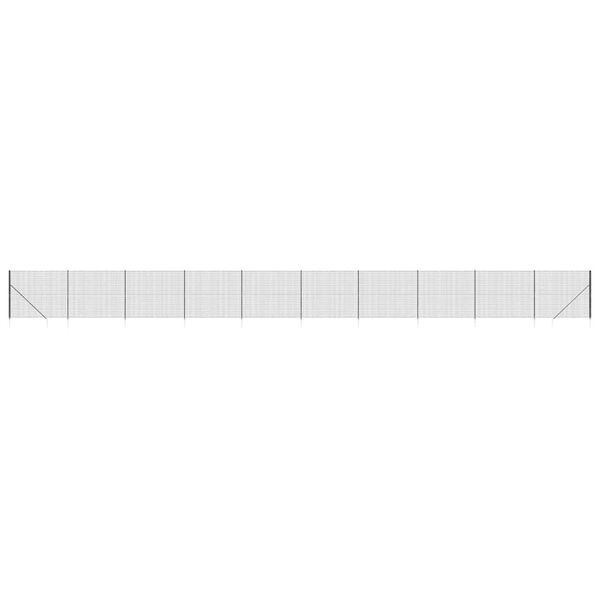 vidaXL Dr&aacute;těn&yacute; plot s kotevn&iacute;mi hroty antracitov&yacute; 1,8 x 25 m