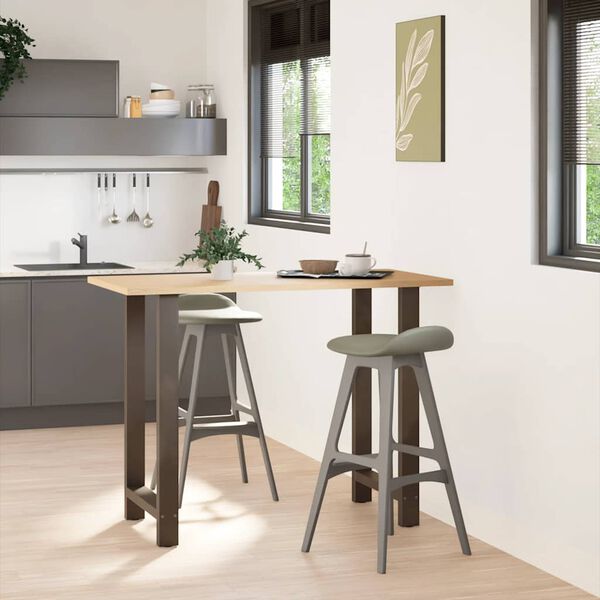 vidaXL Nohy barov&eacute;ho stolu z př&iacute;rodn&iacute; oceli 2 ks 60 x (100-101) cm ocel