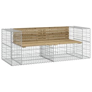 vidaXL Zahradn&iacute; lavice gabionov&yacute; design 184x71x65,5 cm borov&eacute; dřevo